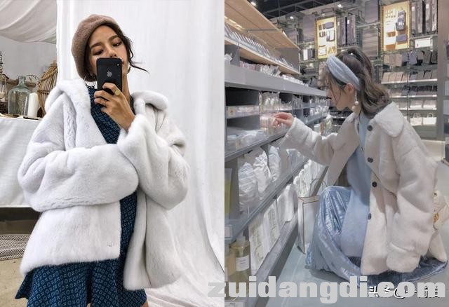 38岁秦岚太壕了，穿貂毛大衣亮相！你是不是也差一件毛绒外套呢？-4.jpg