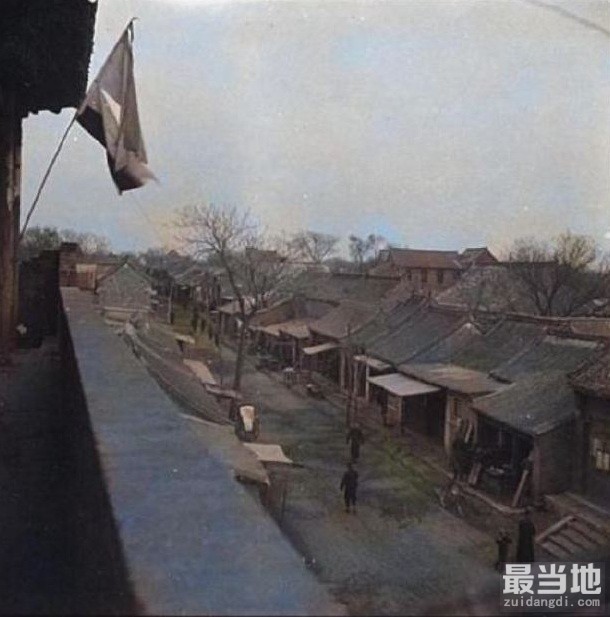 河南省汤阴县老照片，1940年左右的老县城和岳飞庙-2.jpg