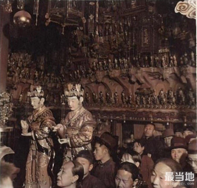 老照片：1940年左右，北京护国太平蟠桃宫“蟠桃盛会”旧影-7.jpg