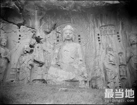 河南省洛阳市龙门镇，一百年前外国人拍摄的龙门石窟（1910年）-3.jpg