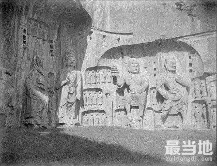 河南省洛阳市龙门镇，一百年前外国人拍摄的龙门石窟（1910年）-2.jpg