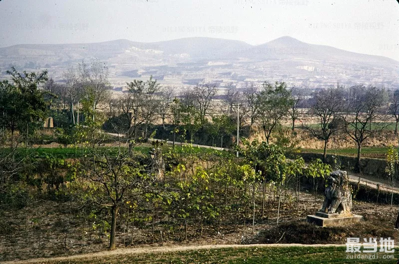 陕西省渭南市蒲城县老照片，外国人拍摄1988年的唐睿宗李旦桥陵-9.jpg