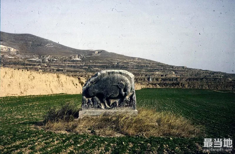 陕西省渭南市蒲城县老照片，外国人拍摄1988年的唐玄宗李隆基泰陵-3.jpg