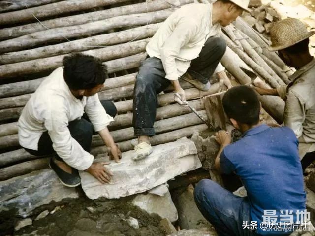 河南省林县（林州市）老照片，1973年的人工天河红旗渠-7.jpg