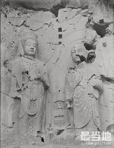 河南省洛阳市老照片，1907年法国汉学家镜头下的龙门石窟-10.jpg