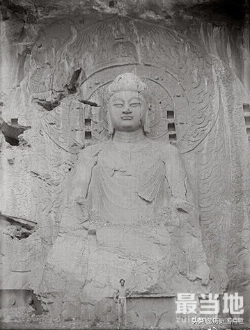 河南省洛阳市老照片，1907年法国汉学家镜头下的龙门石窟-11.jpg