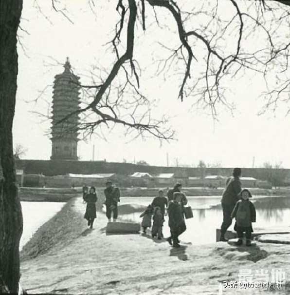 日本人拍摄80年前的北京通州区燃灯佛舍利塔（约1939年）-7.jpg