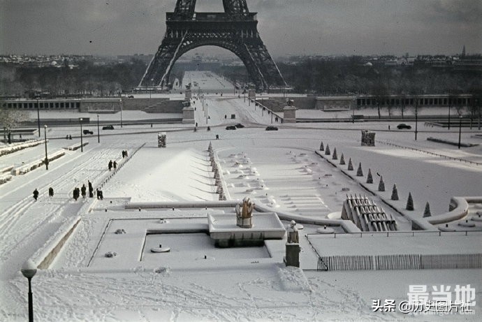 老照片：1941年巴黎的冬天，白雪覆盖美极了-7.jpg